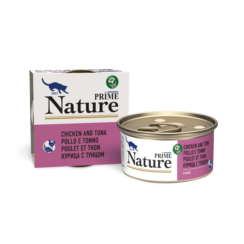 Консервированный корм для взрослой кошки курица с тунцом Prime Nature